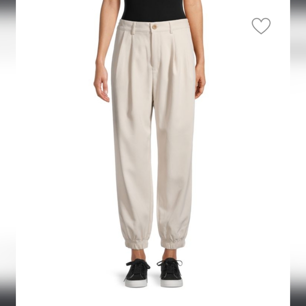 BB Dakota Steve Madden Up Up and Away Pant Pleated Jogger Style Elastic Ankle M